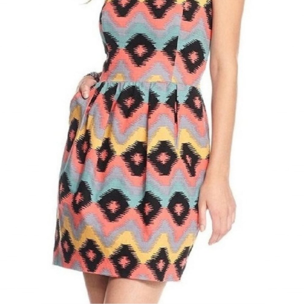 RACHEL Rachel Roy | Strapless Aztec Dress